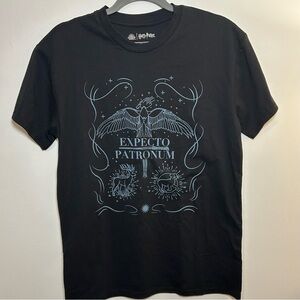 Harry Potter Black Expecto Patronum Guardians Graphic Tee Adult Unisex M NWT